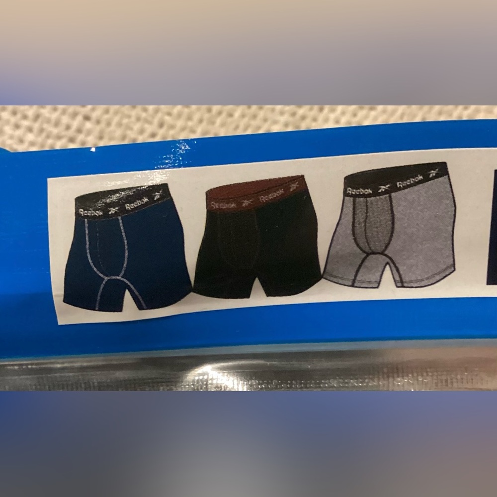 Reebok Performance Boxer Briefs 3-Pack 6” Inseam